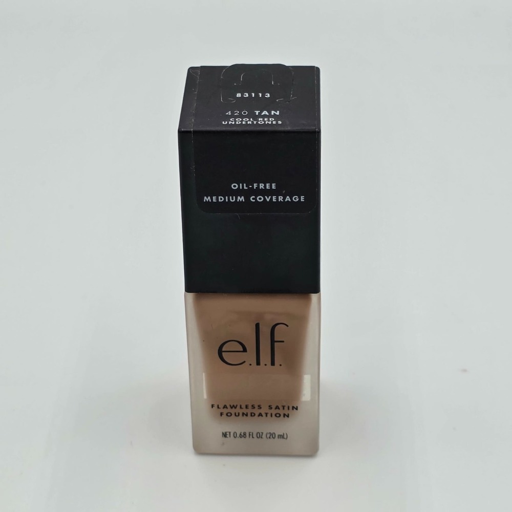 E.L.F. Flawless Satin Foundation Oil-Free Medium Coverage 83113 #420 Tan 0.68 Fl